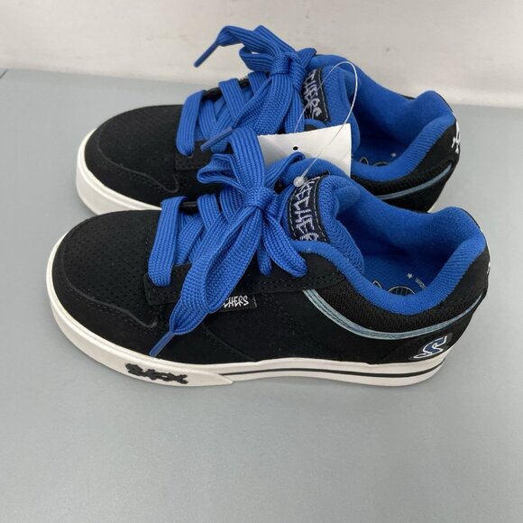 Skechers Vert II Skate Sneakers Shoes Athletic Blue Black Kids 12.5 - Picture 6 of 14